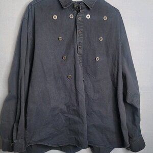Wah Maker Mens Frontier Clothing Shirt Size Big 2X Black Reenactment Western USA